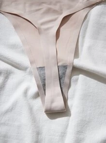 3入組腰部字母條帶丁字褲 - 彩色 - 查看 5