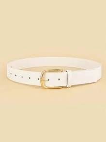 Thắt lưng thời trang khóa kim loại rắn 1 cái cho nữ - trắng - Xem 2