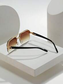 POLASUP 1 chiếc kính thời trang gọng kim loại hai cầu cho nam đi nghỉ hè ở bãi biển, ngoài trời, du lịch trở lại trường, phong cách học sinh thời trang - Nhiều màu - Xem 4