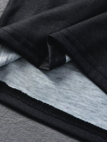 SHEIN Toddler Boys Slogan Graphic Tee & Ripped Denim Shorts - Multicolor - View 7