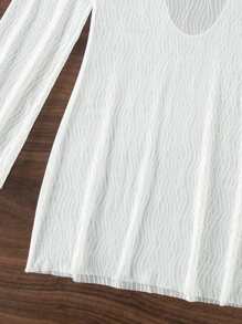 Swim Vcay 後背繫帶素色罩衫洋裝 - 白色 - 查看 5