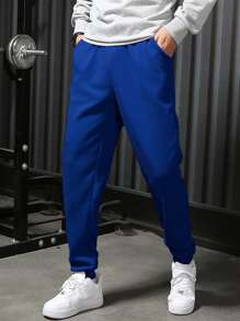 Manfinity Hypemode Nam Chất rắn Túi nghiêng Quần thể thao - Màu xanh lam - Xem 1