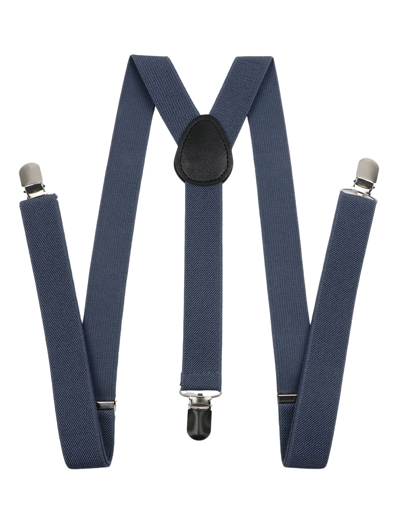 男士素色背帶 - 深灰色 - 查看 1