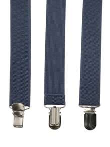 男士素色背帶 - 深灰色 - 查看 3