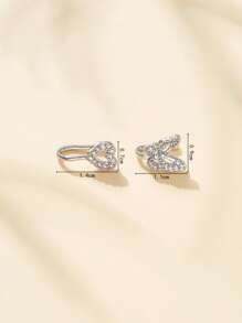 2 Stücke einfache & modische personalisierte Nasenpiercings in Tierform mit Herz- und Schmetterlings-Strass-Dekor für Frauen