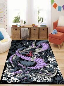 1入組龍樣式地毯 - 彩色 - 查看 2