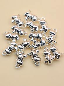 15 chiếc Mặt dây chuyền DIY hình khủng long hoạt hình - Bạc - Xem 2