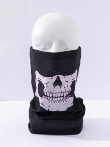 1 pieza Máscara deportiva con patrón de boca para protección solar contra los rayos UV, protección facial y de cuello para esquí - Multicolor - Ver 1