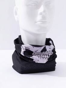 1 pieza Máscara deportiva con patrón de boca para protección solar contra los rayos UV, protección facial y de cuello para esquí - Multicolor - Ver 2