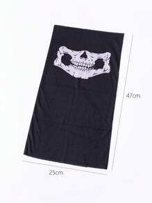 1 pieza Máscara deportiva con patrón de boca para protección solar contra los rayos UV, protección facial y de cuello para esquí - Multicolor - Ver 3