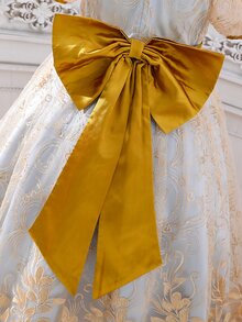 SHEIN Girls Floral Embroidery Puff Sleeve Mesh Overlay Dress - Multicolor - View 6