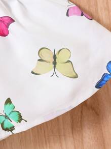 Bộ đồ Em bé viền lá sen Loại bướm - trắng - Xem 5