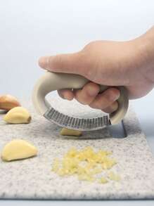 1入組不銹鋼壓蒜器 - 米色 - 查看 2