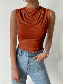 Firerie St Patrick Solid Ruched Tank Top