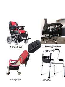 黑色工具包休閒幾何格紋衍縫多口袋基本 - 黑色 - 查看 4