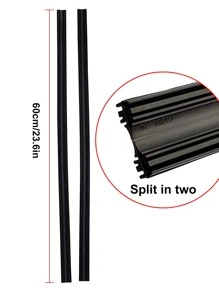 2pcs/Set Windshield Wiper Blades, Frameless Car Wiper Rubber Strips (Each Rubber Strip Can Be Divided Into 2) - Black - View 5