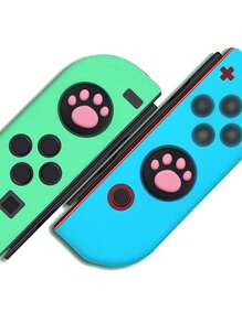 2 件可爱动物足迹图案游戏操纵杆帽 - 黑色 - 查看 3