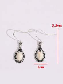 Hoa tai thả cổ điển - trắng - Xem 3