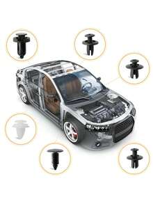 100 chiếc vít mở rộng ô tô - Đen và trắng - Xem 3