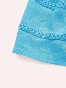 SHEIN ICON Tie Front Cami Top - Mint Blue - View 4