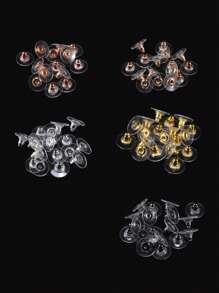 100pcs Minimalist Earring Back Plug - Yellow Gold - View 1