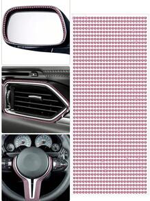1pc/2pcs Car Interior Decorative Rhinestone Sticker, Creative Mix And Match, Multiple Colors Available