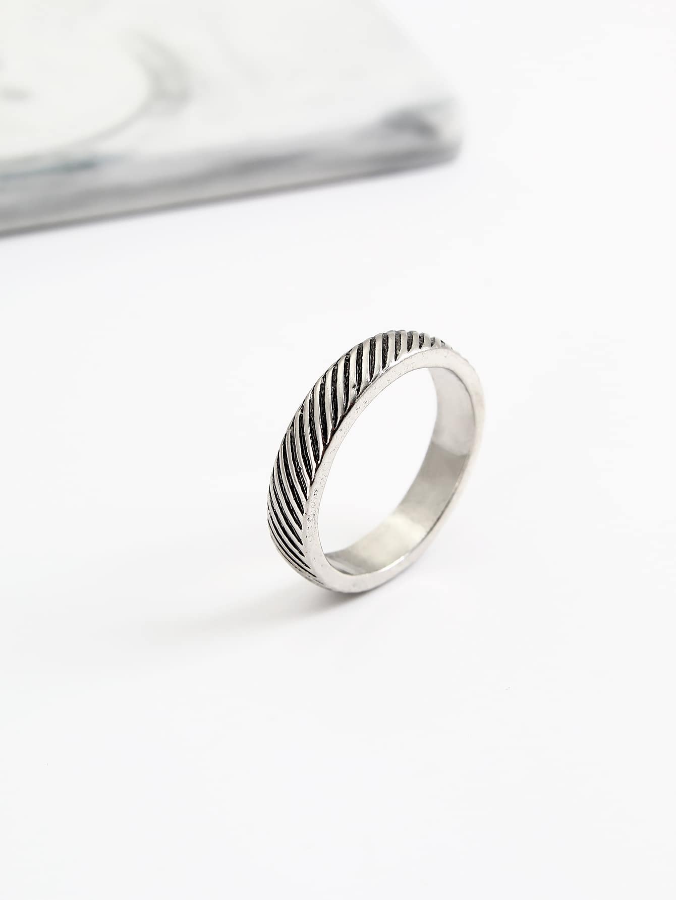 Men Textured Metal Ring | SHEIN USA