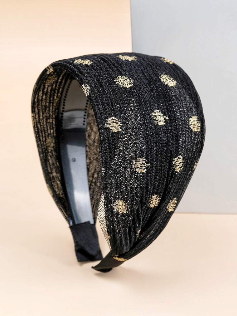 派對圓點圖案寬頭帶