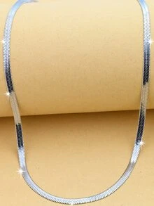 KKCOLA 1 件时尚蛇链项链，锁骨链首饰，适合日常佩戴，送给爱人、母亲、女儿的礼物，流行珠宝 - 銀色 - 查看 6