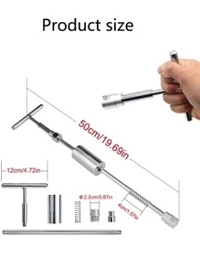 Car Dent Remover Tool, Paintless Dent Repair Dent Puller Kit Slide Hammer Tools With 18pcs Thickened Blue Tabs For DIY Automobile Body Dent Removal - Silver - View 3