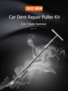 Car Dent Remover Tool, Paintless Dent Repair Dent Puller Kit Slide Hammer Tools With 18pcs Thickened Blue Tabs For DIY Automobile Body Dent Removal - Silver - View 8
