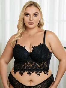 Sujetador con encaje con aro