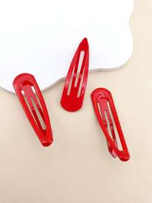 3 chiếc kẹp tóc thời trang cho nữ - Đỏ - Xem 2