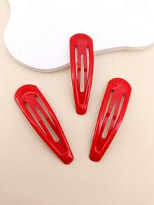 3 chiếc kẹp tóc thời trang cho nữ - Đỏ - Xem 3