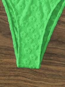 Bottom de bikini con cordón lateral - Verde - Ver 3