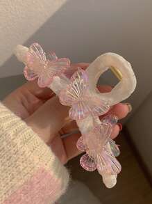 1入組女性蝴蝶裝飾時尚髮爪適用於頭髮裝飾用品 - 彩色 - 查看 2