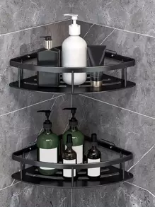 1 szt. Półka narożna, stojak do przechowywania w łazience i kuchni, stojak do przechowywania w łazience z darmowym dziurkowaniem, trójkątny wieszak na toaletę montowany na ścianie w kuchni.