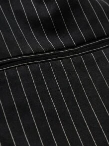 Manfinity 男士1入組條紋印花單釦西裝外套