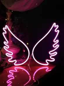 1入組機翼設計霓虹燈 - 粉色 - 查看 1