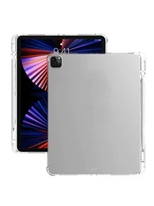 1入組 - 透明tpu平板電腦保護殼,配備筆槽,全包邊緣,防震,四角氣囊,軟硅膠殼,適用於ipad - 無色 - 查看 2