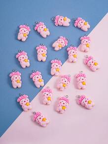 20入組/套卡通豬設計DIY吊墜 - 粉色 - 查看 2