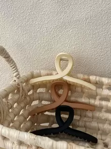 8/1 cái Kẹp tóc nhựa màu đen, hồng, cà phê tối giản cỡ lớn nhẹ dành cho nữ, phụ kiện tóc cao cấp thời trang và đa năng thích hợp cho các buổi đi chơi hàng ngày, rửa mặt, tắm rửa, trang điểm, kẹp tóc phù hợp với trang phục, kẹp tóc, kẹp hàm, kẹp tóc, đồ dùng học tập, trang phục đi học mùa thu đông cho kỳ nghỉ dành cho phụ nữ - Nhiều màu - Xem 5