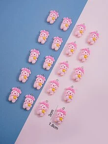 20入組/套卡通豬設計DIY吊墜 - 粉色 - 查看 4