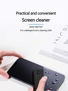 1pc Phone Screen Cleaning Tool, Screen Cleaner - Black - View 2