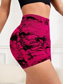 Easithlete 紮染寬腰帶運動短褲 - 彩色 - 查看 4