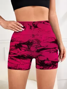 Easithlete 紮染寬腰帶運動短褲 - 彩色 - 查看 5