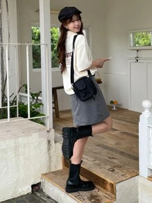 DAZY Slogan Graphic Ribbed Knit Drop Shoulder Tee Advance THE MEANING OF LIFE IS TO HAVE A GOAL PURSUE YOU NO MATTER WHAT YOUR GOAL IS YOU WILL SLOWLY ACHIEVE EVERYTHING IF YOU ARE FIRM AND KEEPWORKING HARD The Power Of Imagination Makes Us Infinite Oversized T-Shirt