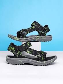 男童迷彩印花魔術貼搭扣運動涼鞋運動型戶外運動涼鞋 - 彩色 - 查看 3