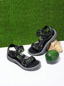 男童迷彩印花魔術貼搭扣運動涼鞋運動型戶外運動涼鞋 - 彩色 - 查看 7