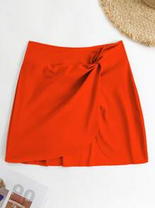 Váy Bikini Xoắn Phía Trước, Cho Kỳ Nghỉ Hè Ở Bãi Biển - trái cam - Xem 4